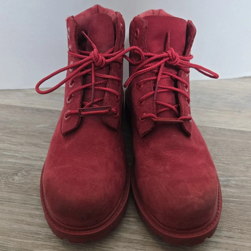 Timberland Boots‎ 6 inch Premium Red Waterproof Kids Youth Juniors Boys Size 2.5